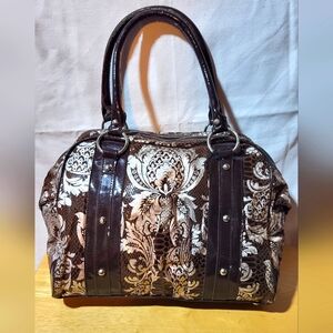 Vintage brown silver purse